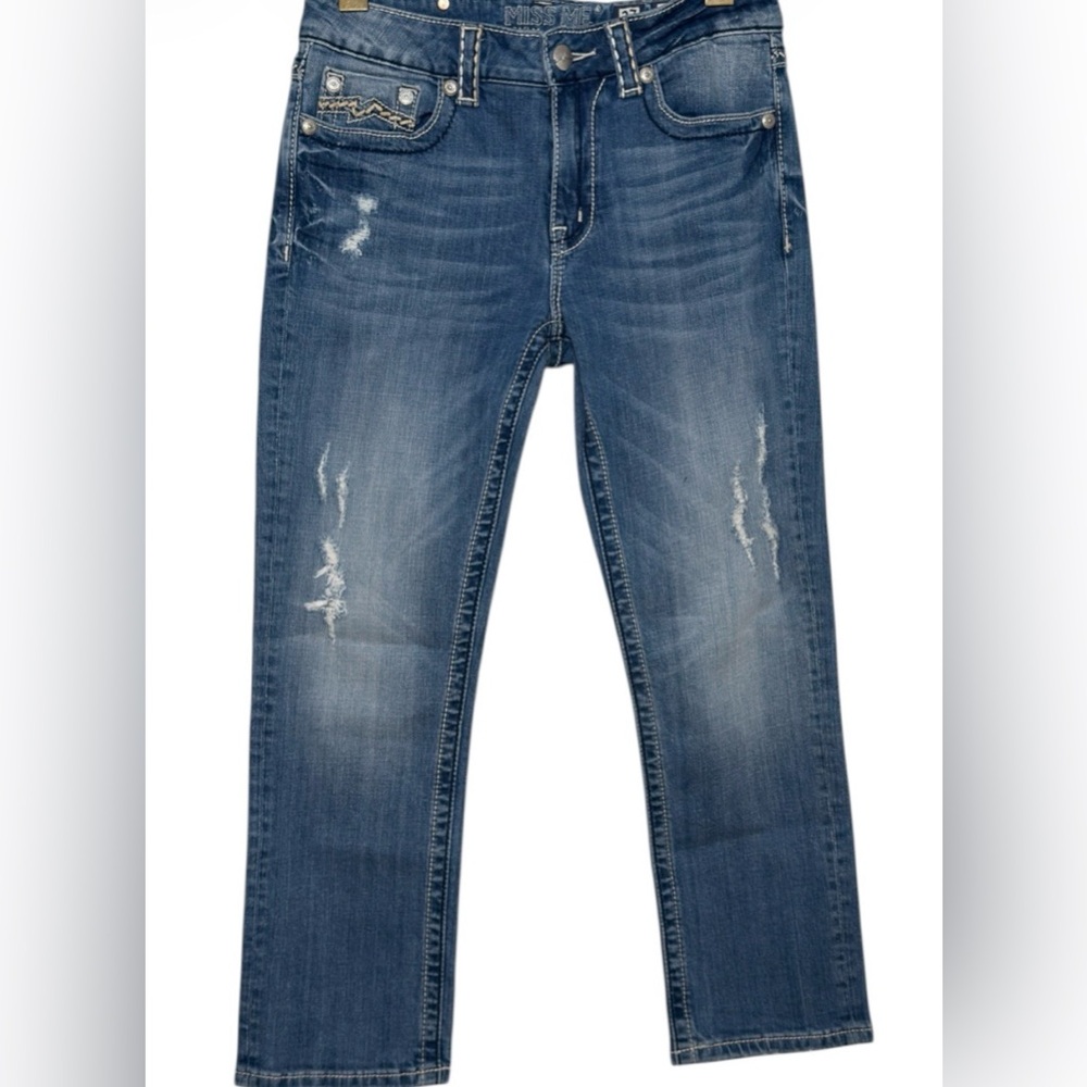 Miss Me Women's Boyfriend Capri Jeans Size 27  JB1046P
